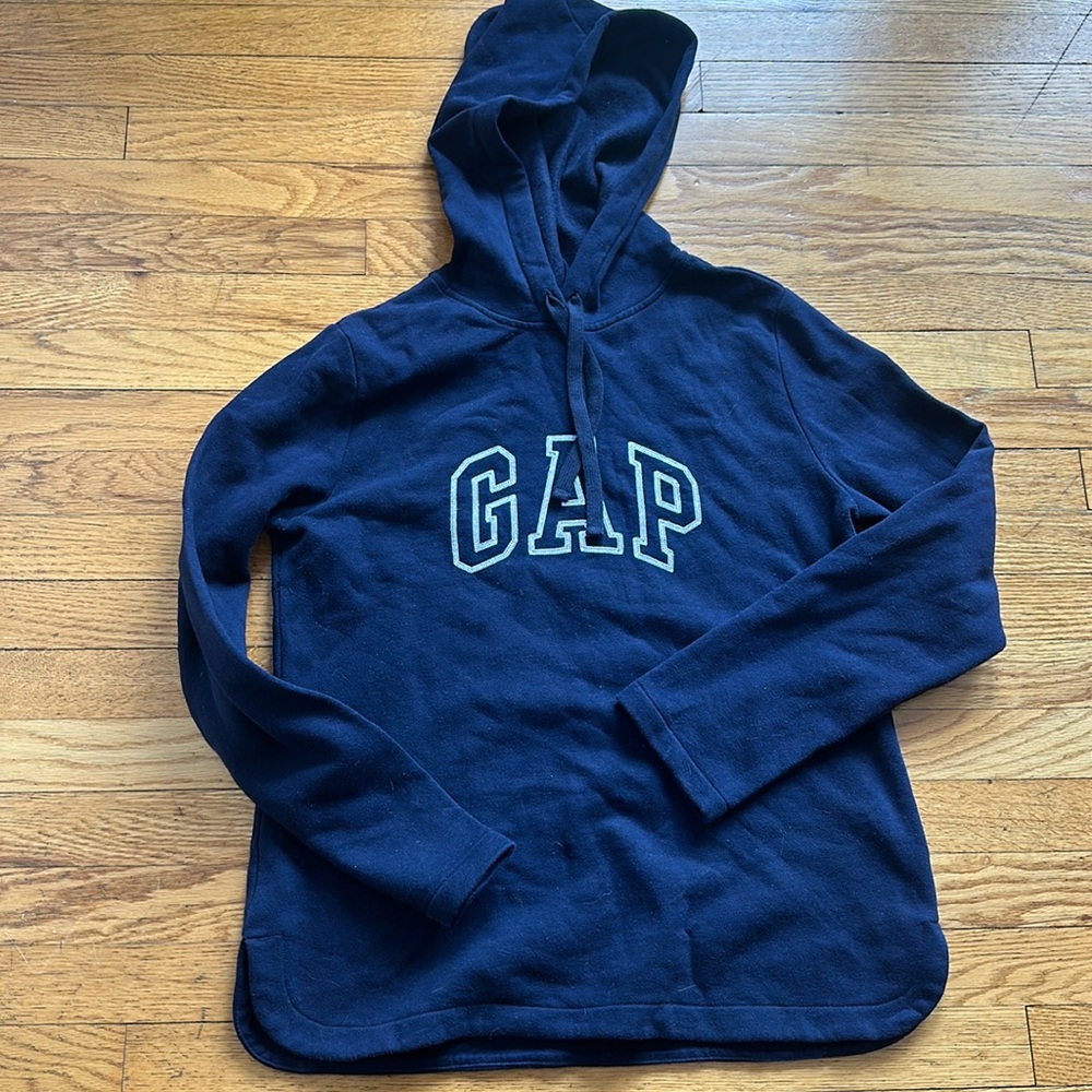 GAP navy embroidered hoodie
